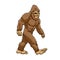 Bigfoot walking