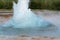 Biggest active geyser of Iceland, the moment before an impressive eruption, Strokkur