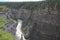 Bighorn canyon with crescent falls canada