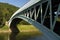 Bigsweir Bridge, a single span iron bridge over the River Wye an