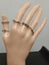 Bijou boho silver rings on mannequin hand