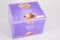 Bijou madeleines purple box with logo sign of manufacture of french cookies pastry