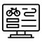 Bike banner rent icon outline vector. App system