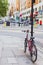 Bike in Berkeley Square, affluent area of London city centre