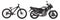 Bike Bicycle black and white, sports bike, motorcycle.Vector