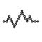 Bike or Bicycle Chain Cardiogram, Heartbeat Graph. Cycling is Health Concept