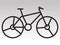 Bike / bicycle line art icon on a transparent background
