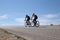 Bike bikers race in mitsikeli village uphill road