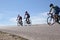 Bike bikers race in mitsikeli village uphill road