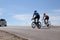 Bike bikers race in mitsikeli village uphill road