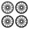 Bike brake disc black silhouette