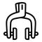 Bike brake pads icon, outline style