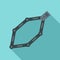 Bike chains icon, flat style