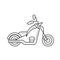 Bike chopper line icon.