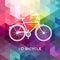 Bike concept poster bicycle love color background