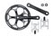 Bike crankset chainring and pedals set