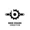 Bike cycle crank creative sport bike with initial letter b