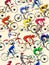 Bike cycling rice seamless background