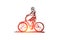 Bike, cyclist, sport, race, man concept. Hand drawn isolated vector.