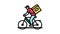 bike delivery color icon animation