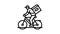 bike delivery line icon animation