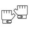 Bike gloves icon, outline style