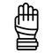 Bike gloves icon outline vector. Hand keeper