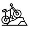 Bike hiking icon outline vector. Trip travel