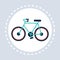 Bike icon active healthy lifestyle concept flat