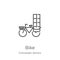bike icon vector from overweight delivery collection. Thin line bike outline icon vector illustration. Outline, thin line bike