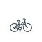 bike icon vector from vehicles transportation concept. Thin line illustration of bike editable stroke. bike linear sign for use on