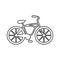 The bike icon. A wheeled vehicle driven by the muscular force of a person through foot pedals. Sports equipment.