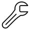 Bike key icon outline vector. Gear part