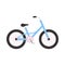 Bike kids icon. Bicycle colorful symbol. Blue child bike sign