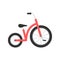 Bike kids icon. Bicycle colorful symbol. Red child bike sign