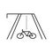 bike lane environmental line icon vector illustration