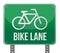 Bike lane sign illustration design