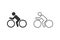 Bike line icon set vector logo template