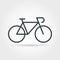 Bike minimal outline icon