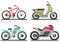 Bike and motorbike vector illustration