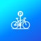 Bike parking spot icon, vector