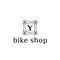 Bike part vector logo for bike shop letter Y