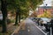 Bike path on Maryland Avenue in Charles Village, Baltimore, Maryland