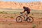 Bike race in desert mountains