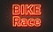 Bike race neon sign