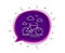 Bike rental line icon. Bicycle rent sign. Hotel service. Vector