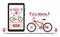 Bike rental service, public bicycle sharing, city rent station, cycle hire parking mobile app vector