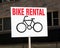 Bike Rental Sign.