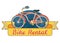 Bike rental vector logo badge