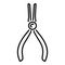 Bike repair pliers icon outline vector. Fix mechanic